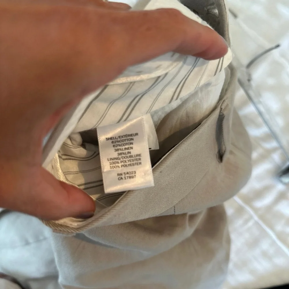 Banana Republic Men's Khaki linen blend Chinos
